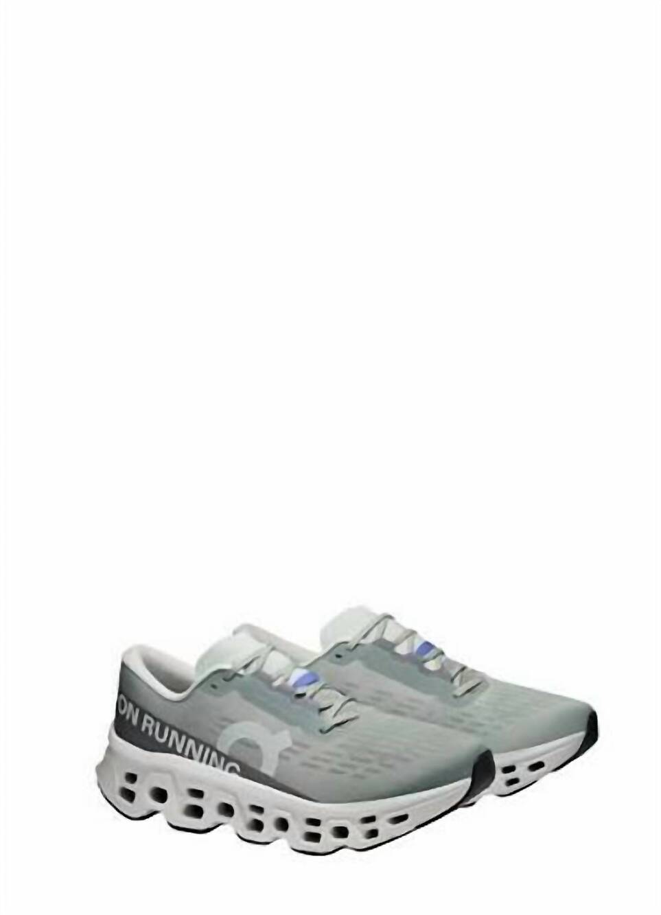 NEW ON RUNNING men's cloudmonster 3 sneaker in tin/ivory